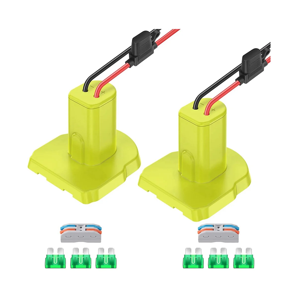 

2Pack Power Wheel Adapter for Ryobi 18V Battery Adapter Power Wheels Battery Conversion with Fuses&12AWG Wire Terminals