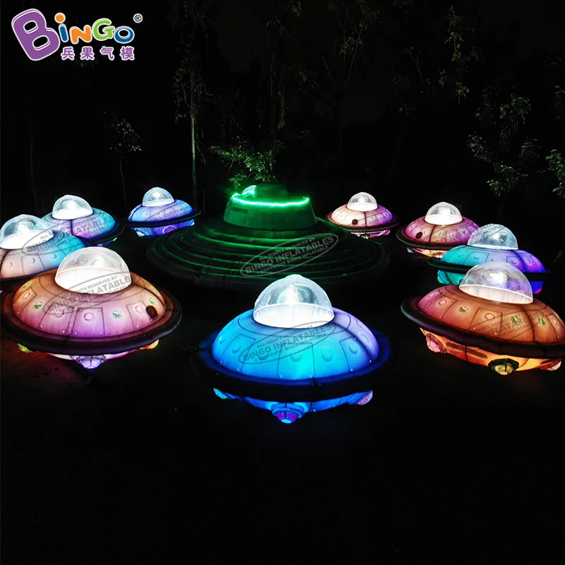 Party Supplies 10ft Inflatable Lighting UFO For Event Advertising