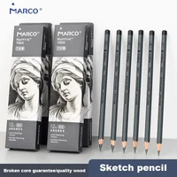 12Pcs Drawing Sketching Pencil Set Wooden Professional Art Pencil Graphite Shading Pencils for Beginners Artists School Supplies 2