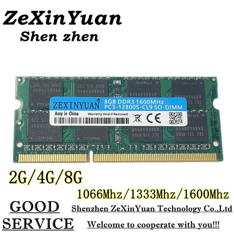 Zexinyuan-ラップトップ用メモリ,8GB 4GB 2GB 4g 8g pc3 pc3l ddr3