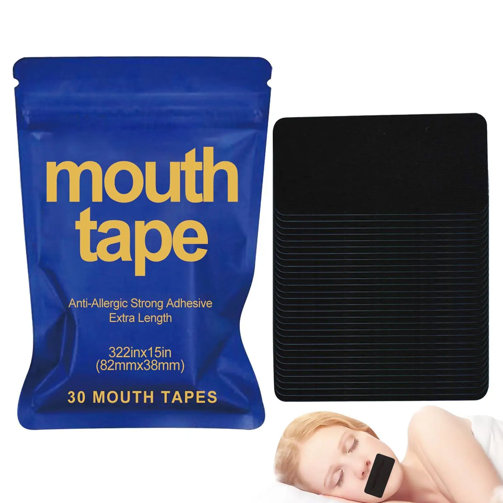 new 30pcs Mouth Tape for Sleep Anti Snoring Mouth Nose Strips Breathing Strips Reducenasal Strips Best Breathing Improved Sleep