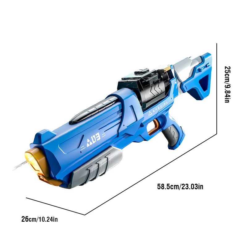 Electric Water Gun Automatic Water Suction Guns LED Shooting Pistol Watergun Outdoor Games Pool Beach Toy for Children Boy water guns water toy launcher