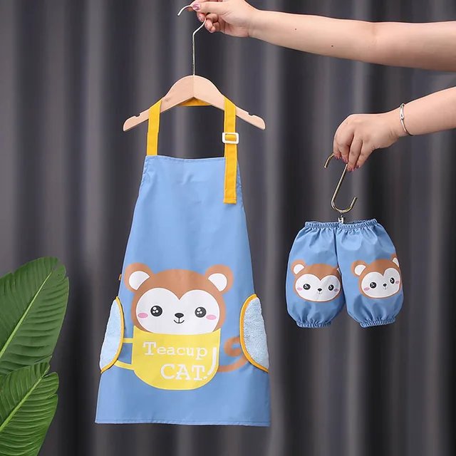 Pack De 2 Batas De Pintura Impermeables Para Niños De 2 A 7 Años – Delantal Con Mangas Largas Y Diseño De Dinosaurio, Fácil De Limpiar
