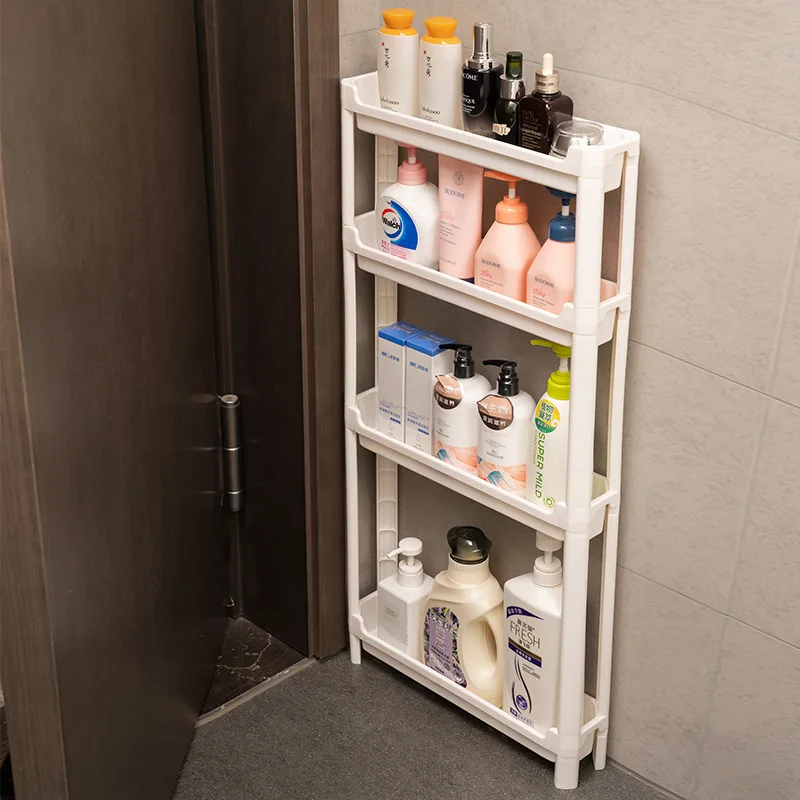 

Bathroom Cleat Trolley Rack Simple Household Bathroom Supplies Storage Rack Living Room Snacks Clutter Organizer Shelf