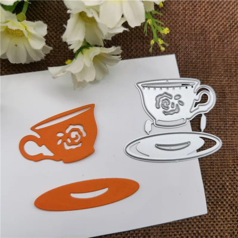 GOWA KSCRAFT Teapot Tea Cup Metal Cutting Dies Stencils for DIY  Scrapbooking Decorative Embossing DIY Paper Cards