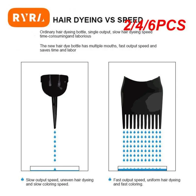 2/4/6PCS Dyeing Shampoo Bottle Durable Professional Quality Versatile Easy To Use Convenient Professional Hair Color Applicator