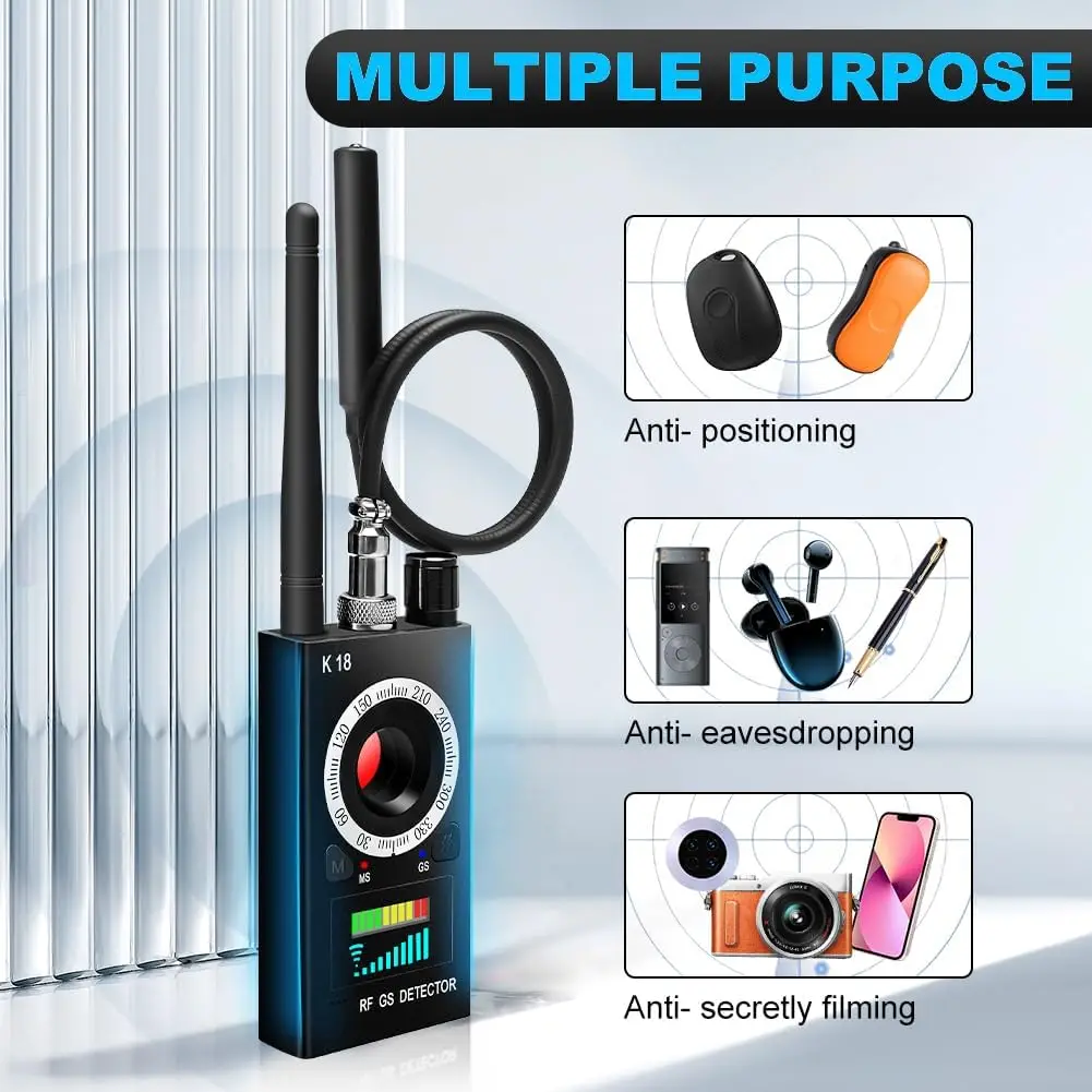 Hidden Camera Detectors Device Detector,Spy Detector,RF/Bug Signal Scanning/IR Mode Detection/Magnetic Field Detection