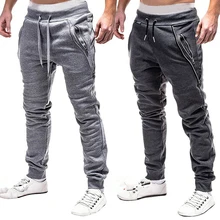 

Men's Pants Casual Fitness Sweatpants Outdoor Gym Sportswear Trousers Solid Color Zipper Jogger Pants Men's Fashion Clothing