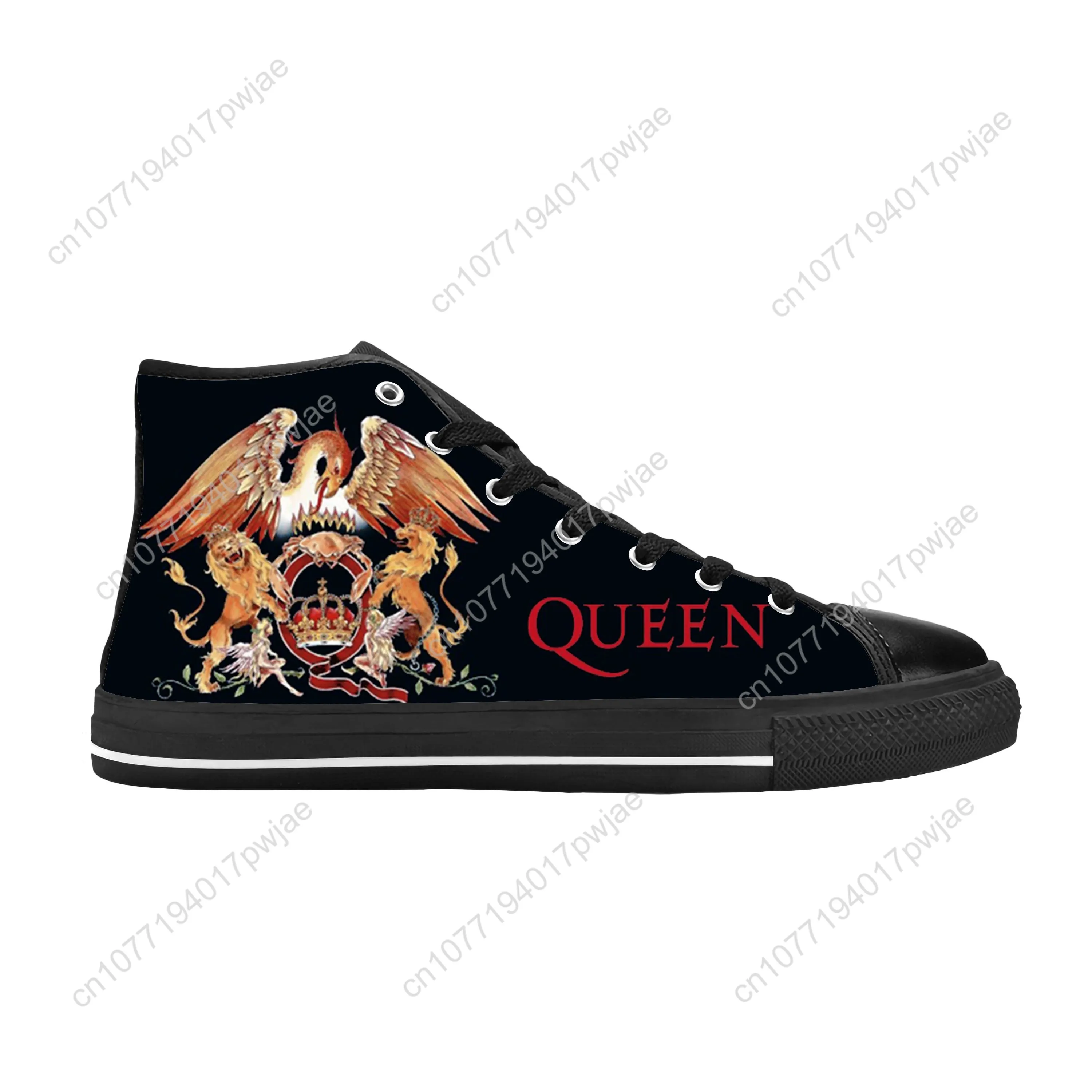 Freddie Mercury Rock Band Music Singer Queen Cool Casual Cloth Shoes High Top Comfortable Breathable 3D Print Men Women Sneakers