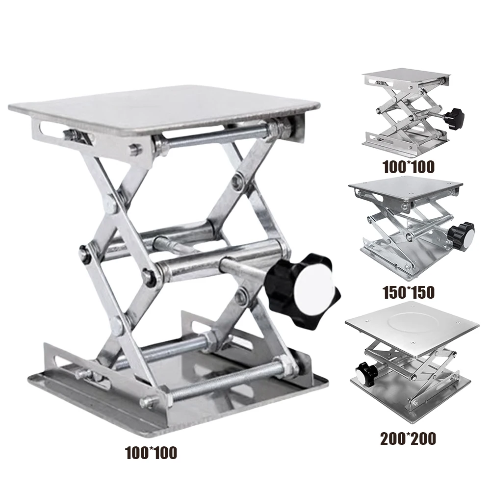 Elevador Manual de mesa de laboratorio, Mini gato de elevación de tijera de acero inoxidable, resistente a la corrosión, plataforma de gato de elevación para la escuela