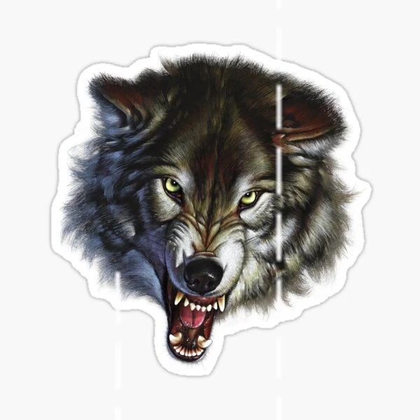 

Auto Modified Paste Quality Thick Angry Angry Wolf Car Sticker Auto Bonding 18 cmO1