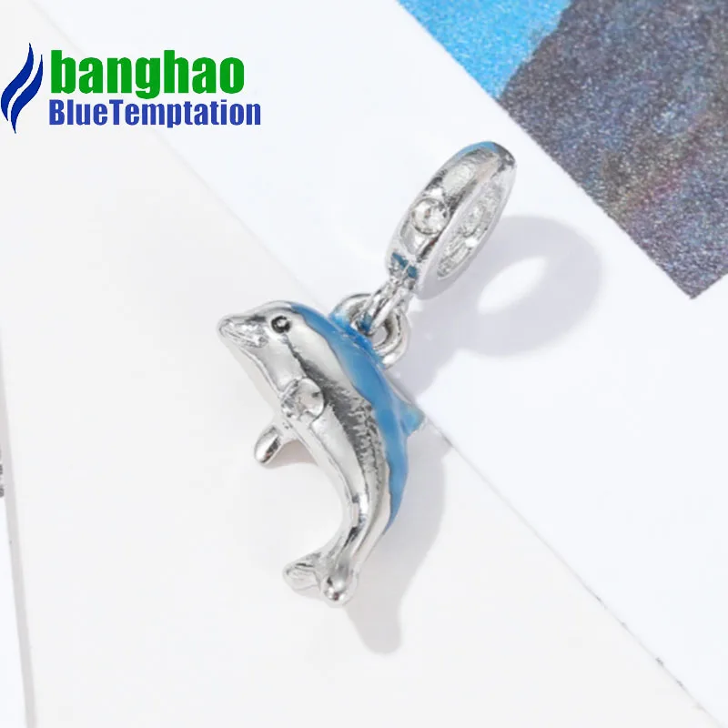 Wholesale DIY Fashion dolphin Charm for making accessories for jewelry alloy pendants bracelets beads DGB1262