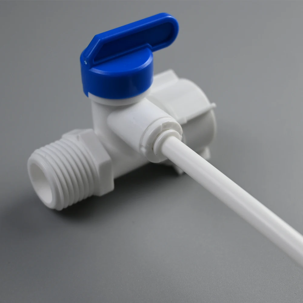 

1/2'' Thread to 1/4 3/8 Tube Water Adapter RO Feed Ball Valve Faucet Water Filter Reverse Osmosis System for Water Purifier Tap