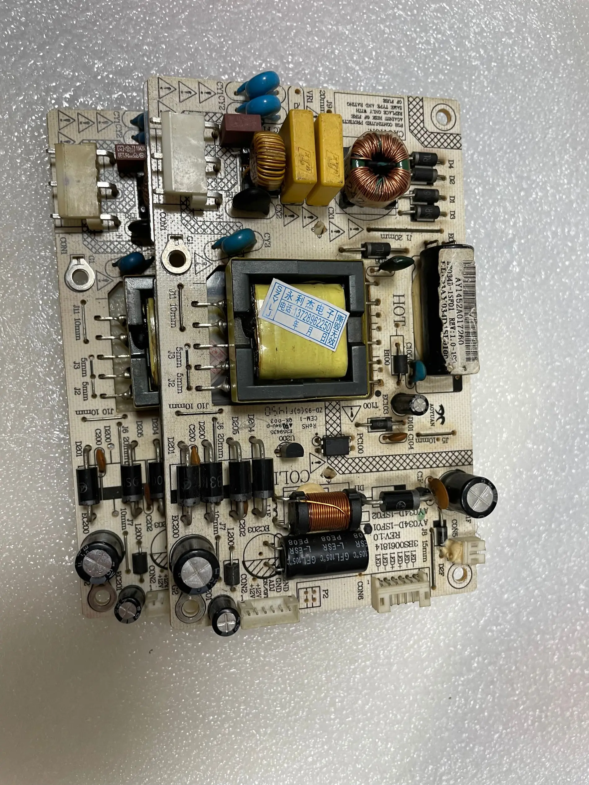 

V3216WP G318YBA power board AY034D-1SF01 3BS0061814, хорошо работает