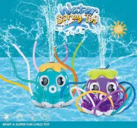 Outdoor Water Spray Sprinkler for Kids Octopus Summer Outside Toys Backyard Games with 8 Wiggle Tubes Toys Gift 2