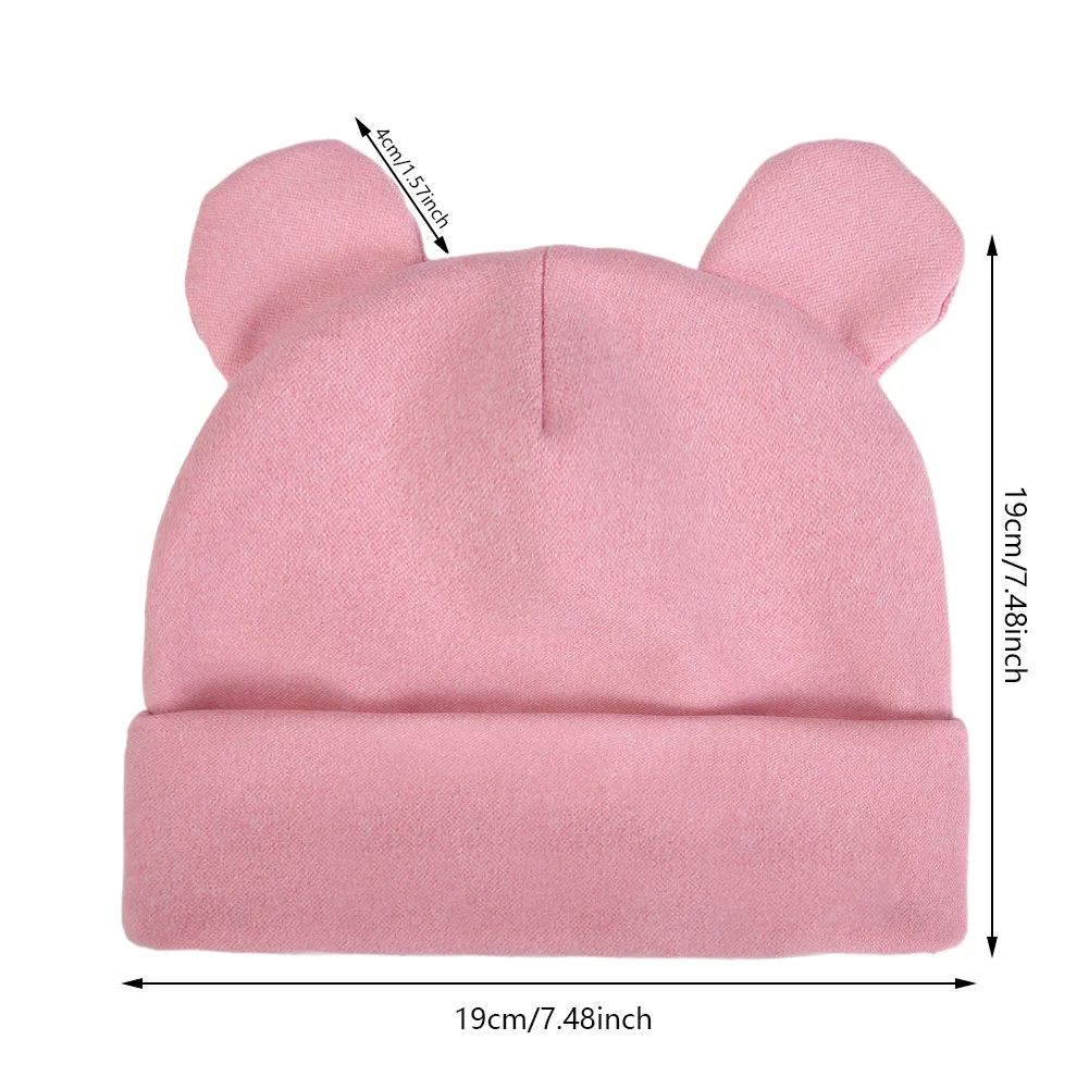 Cute Bear Ear Baby Turban Hats Autumn Winter Newboorn Boys Girls Faux Cashmere Caps Beanies Infant Bonnets Kids Warm Headwraps baby hat