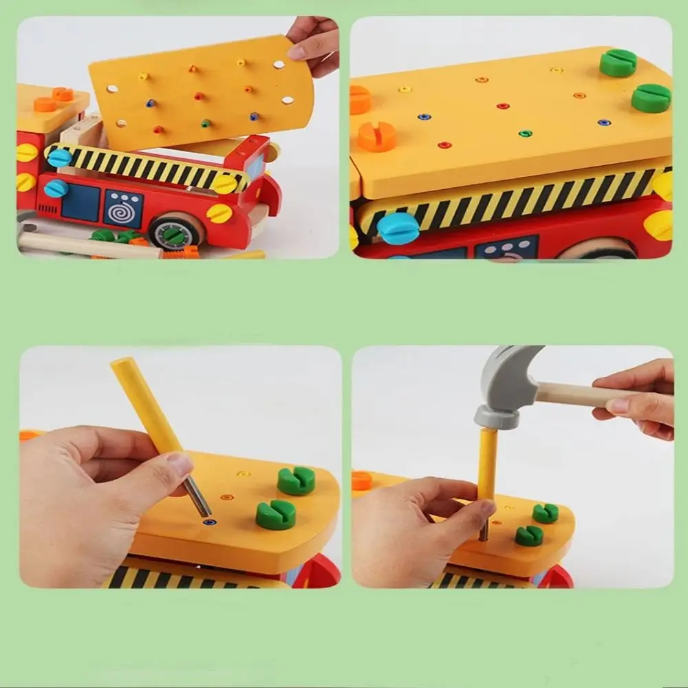 Montessori Screw Nut Toy Car Play Screw Tools Switch Function Children 3D Busy Board Ability Training Sensory Board