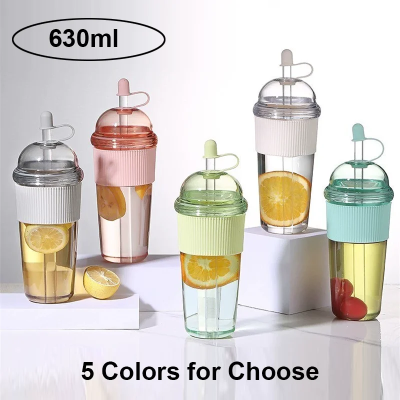High-Capacity Reusable Beverage Cup with Lid