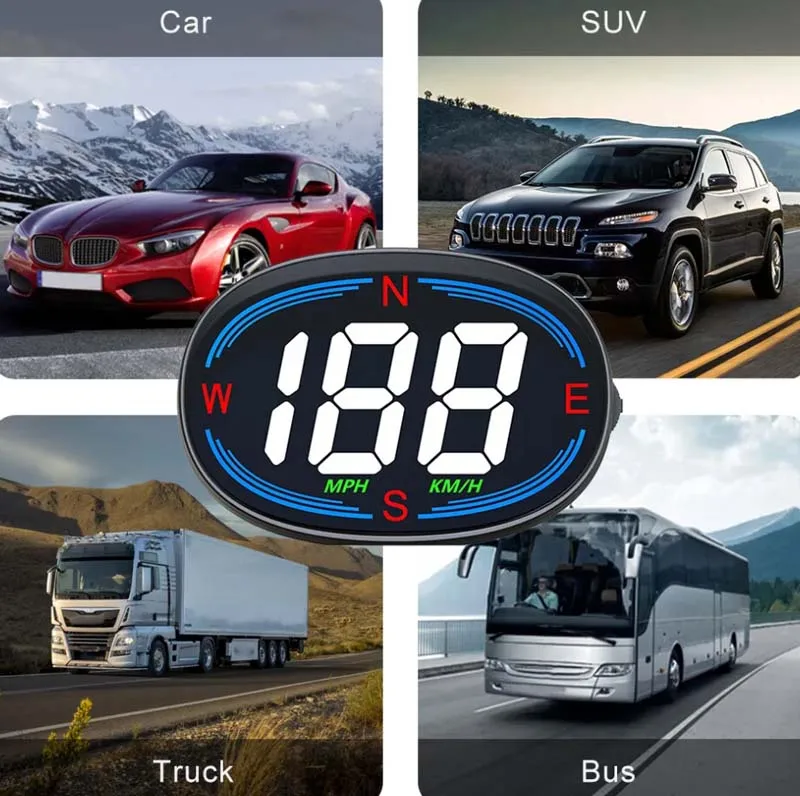 ڵ  GPS HUD  ÷ ӵ, MPH KM/H ӵ ǥñ,  ڵ  ׼