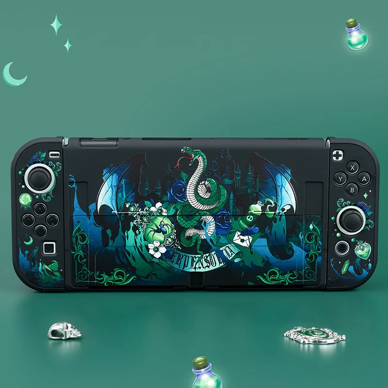 Funda Nintendo Switch Oled Capa Capa Retro Anime Preto Dockable Escudo Protetor Capa Dura para ns Switch Joy-con Controlador