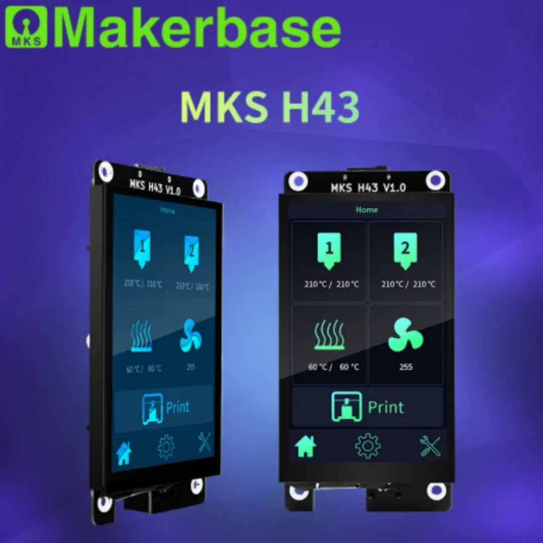 

Makerbase MKS H43 V1.0 smart display controller 3d printer parts 4.3 inch IPS LCD 800*480 HD capacity touch screen for Marlin2.x