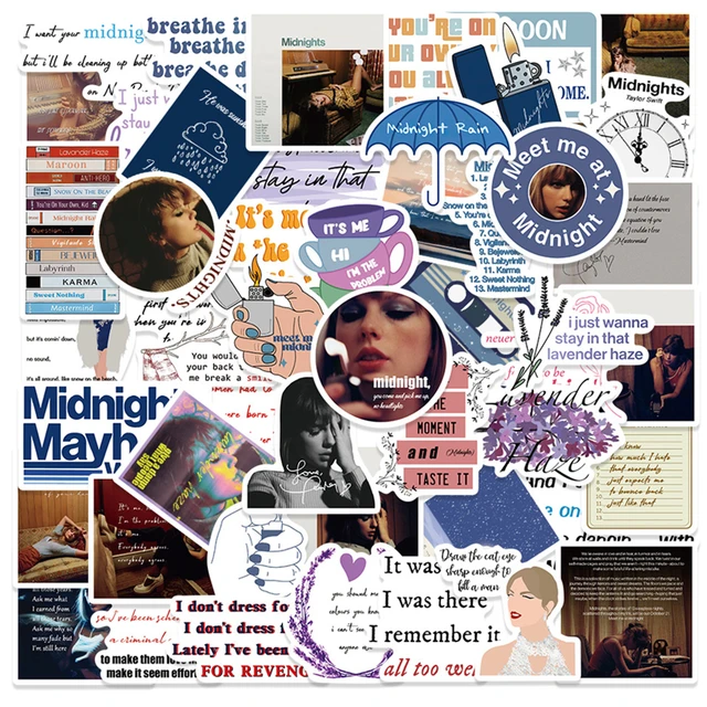 Taylor Swift Midnights Inspired Vinyl Sticker Collection 