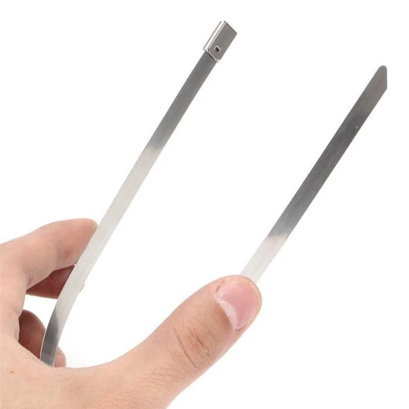 40/20Pcs Stainless Steel Cable Ties Exhaust Wraps Coated Locking Heavy Duty Multi-Purpose Self-Locking Metal Cable Wire Zip Tie cable ties nylon cable ties cable tie nylon zip ties
