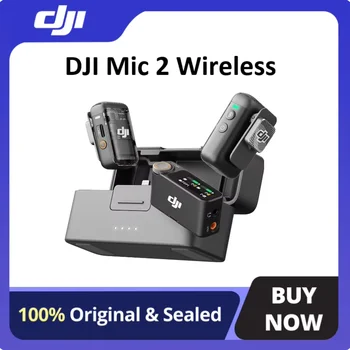 DJI Mic 2  Wireless Microphone with Intelligent Noise Cancelling 32-bit Float Internal Recording Optimized Sound