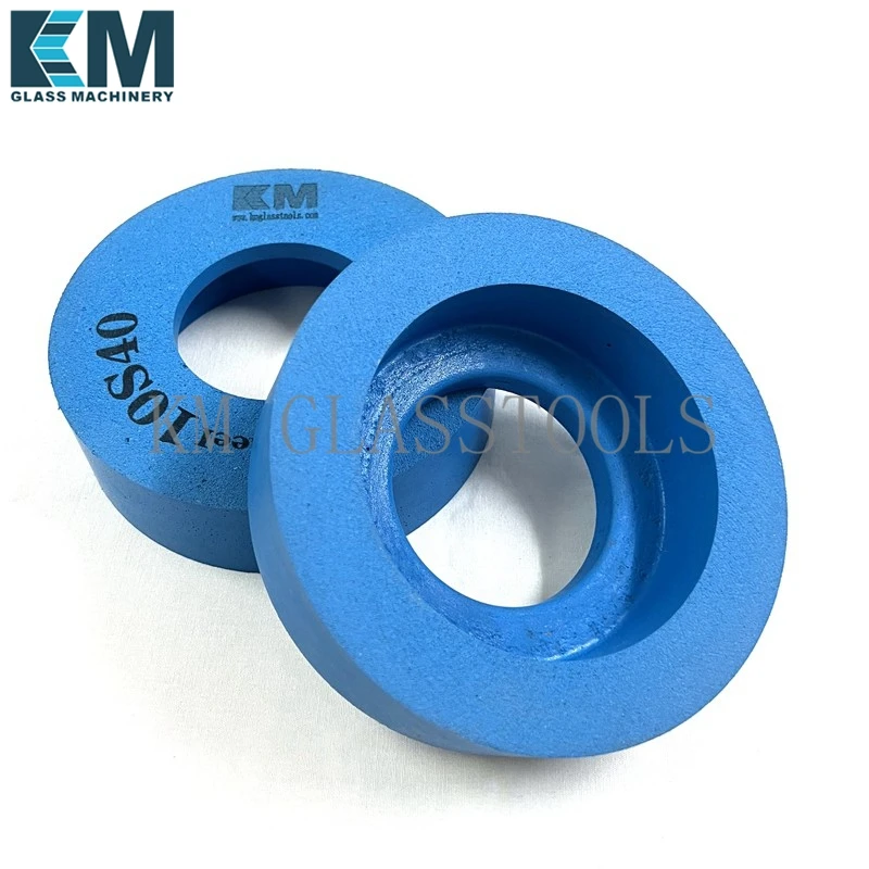 Blue 10S40/60/80-150x40x70/130x35x60 Polishing Wheel, For glass edging machine.