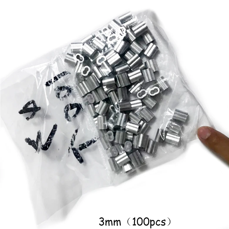 5mm 6mm alumínio duplo buraco laços para
