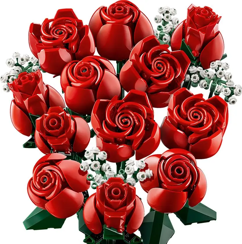 

Icons Bouquet of Roses Artificial Flowers Assembly Building Blocks 10328 Valentine’s Day Gift DIY Bricks Toys Home Decoration