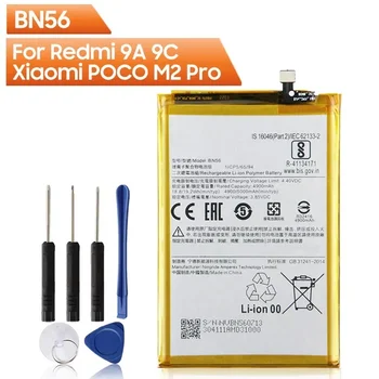 Batteria di ricambio per telefono da 2024 anni BN56 per Redmi 9A 9C Xiaomi POCO M2 Pro Batteria ricaricabile 5000mAh con strumenti gratuiti