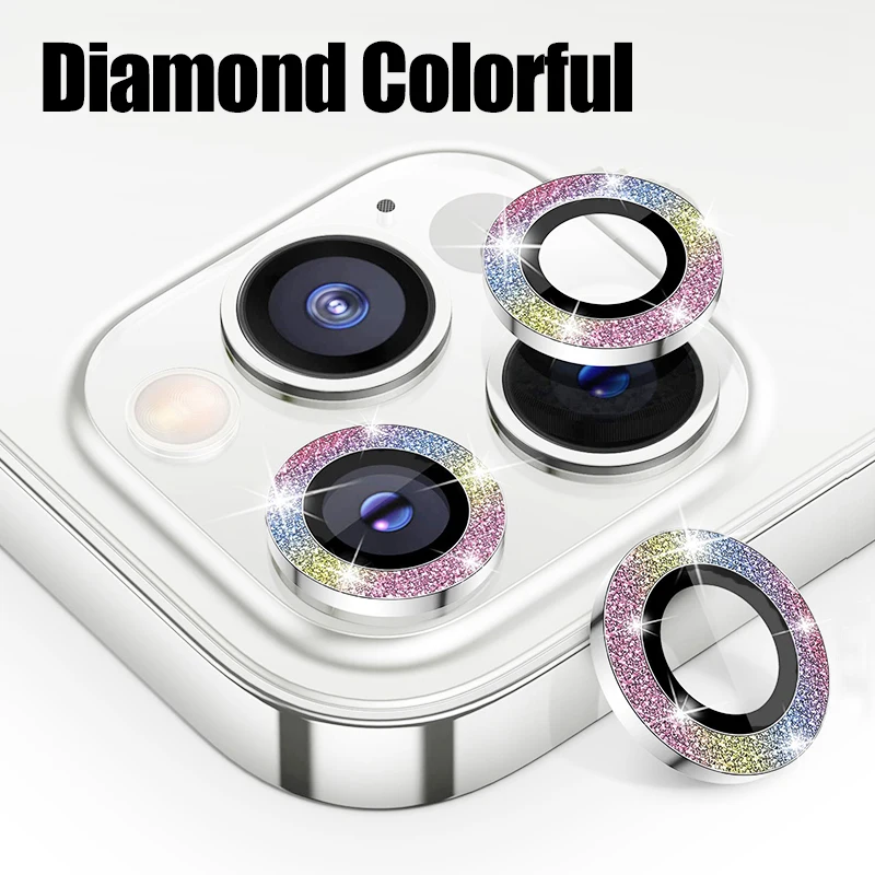 Luxury Camera Lens Protector Glass For iPhone 13 12 11 Pro Max Camera Protective Glass For iPhone 12 13 Mini Back Lens Protector phone screen cover Screen Protectors