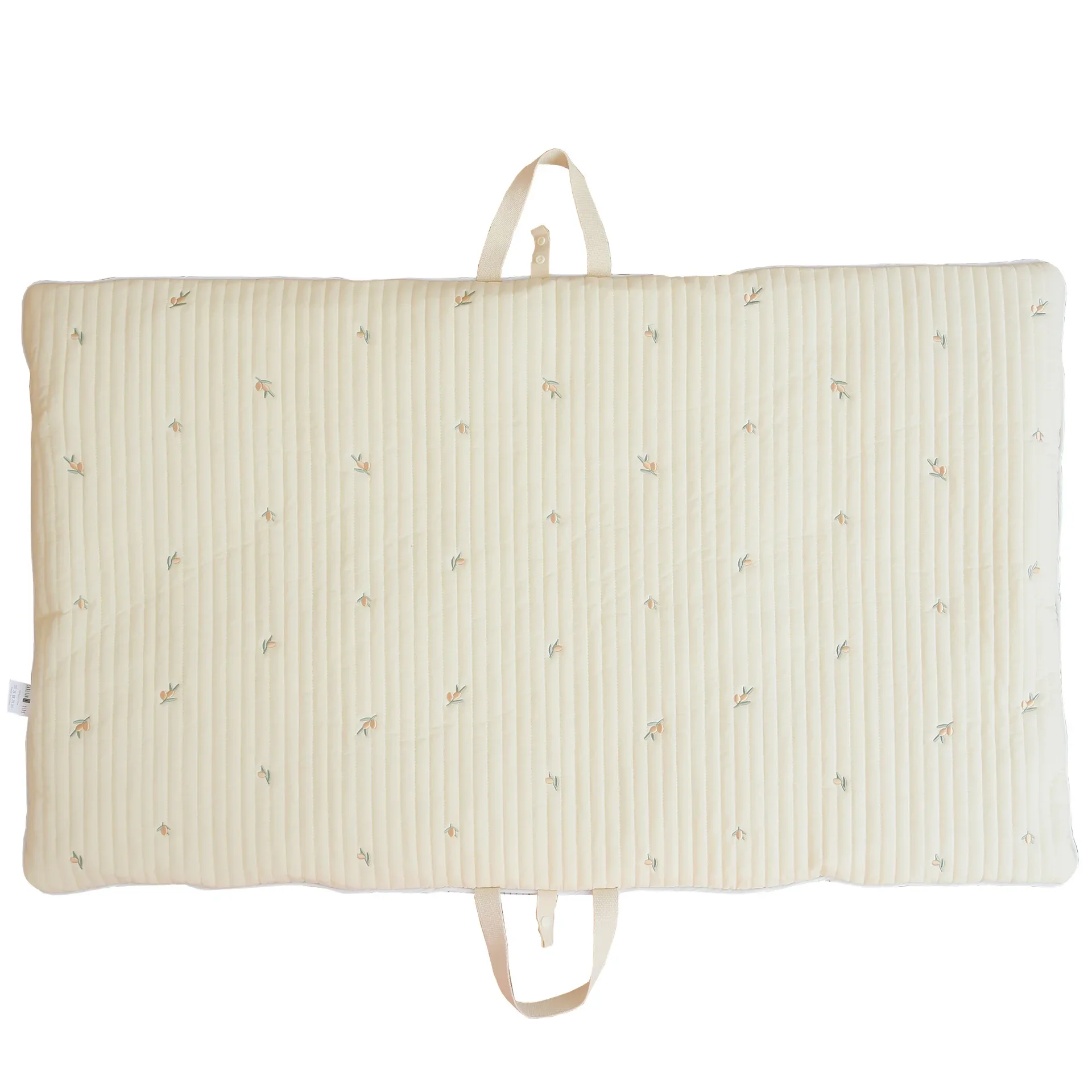 Children Kids Mattress Cotton Cartoon Embroidery Bear Foldable Portable Napping Mat Sleepover Snack