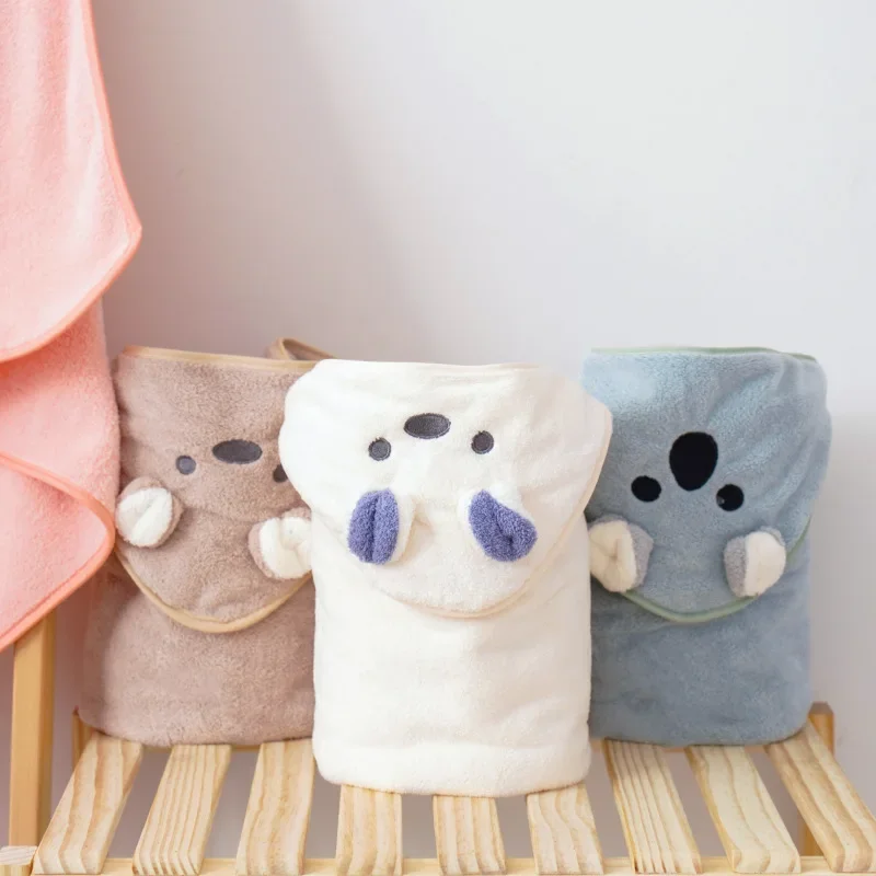 Newborn Baby Bath Towel Baby Towel Hooded Newborn Blankets Velvet Swaddle Blanket Infant Towels Kids Beach Blanket