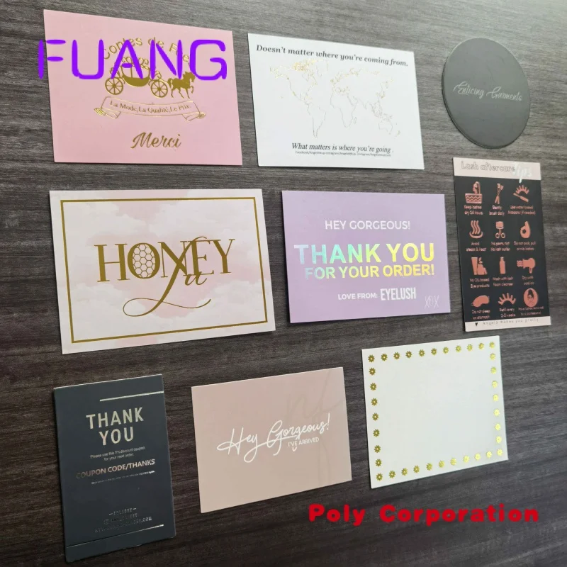 

Custom 2022 High Quality Custom holographic Design Business Card Printing Thank You Greeting Card