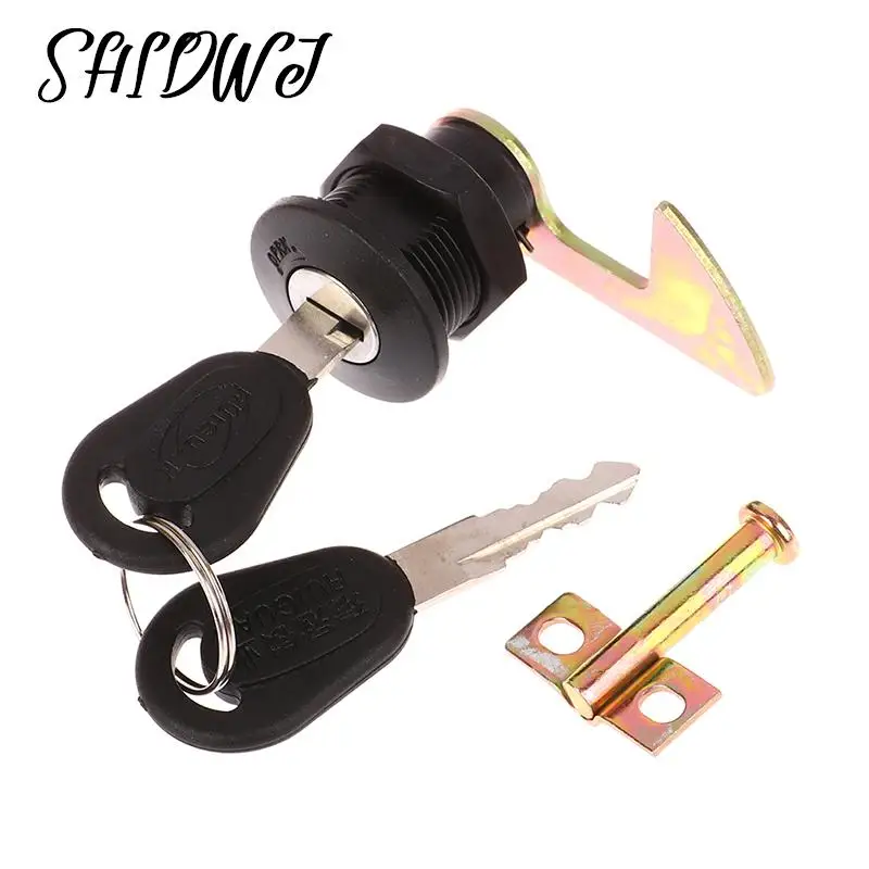 1 Set Electric Car Scooter Tail Box Lock Trunk Lock Accessories Motorcycle Rear Locks 1 Lock+2 Keys+4 Metal hook