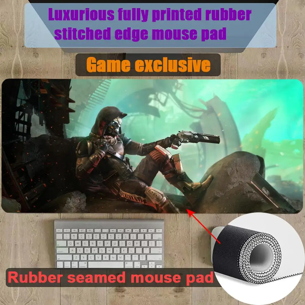 D-Destiny 2 Mouse Pad Gamer Gaming Rubber Seamed Mouse Pad Accessories Desk Keyboard Pad Computer Laptop