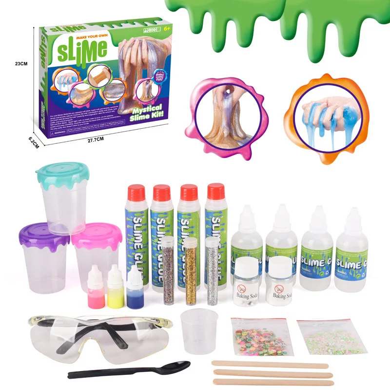 DIY Slime Kit Unicorn Making Fluffy Slime Soft Polymer Clay Set