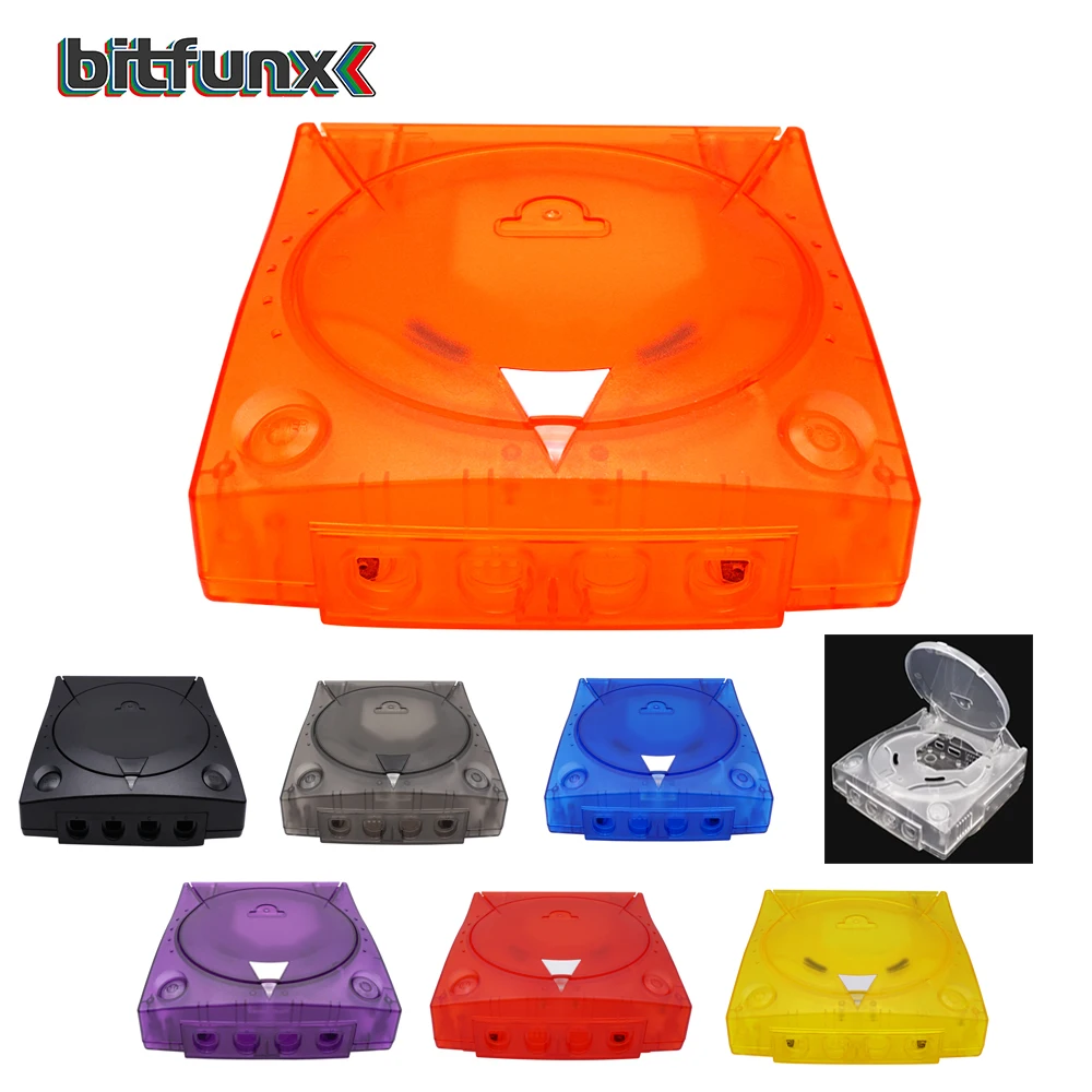 DCハード　DREAMCAST OFFICIAL CASE (純・透明/クリスタル) セガドリームキャストの透明シェル,限定版,dcゲームコンソールの
