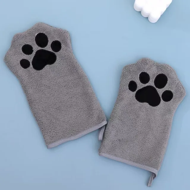 Pet Grooming Glove Quick Drying Dogs Paw Towel Microfiber Double Sided Dogs Grooming Mitt for Medium Small Dogs 5