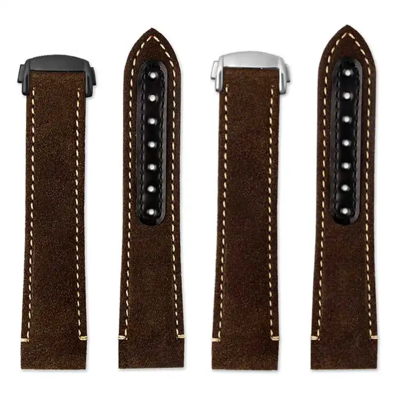 Cinturino Per Orologio Da Uomo In Pelle Smerigliata Vintage Da 21Mm Per Omega Dark Side Of The Moon Speedmaster 311.92.44 Cinturino Con Chiusura Dispi
