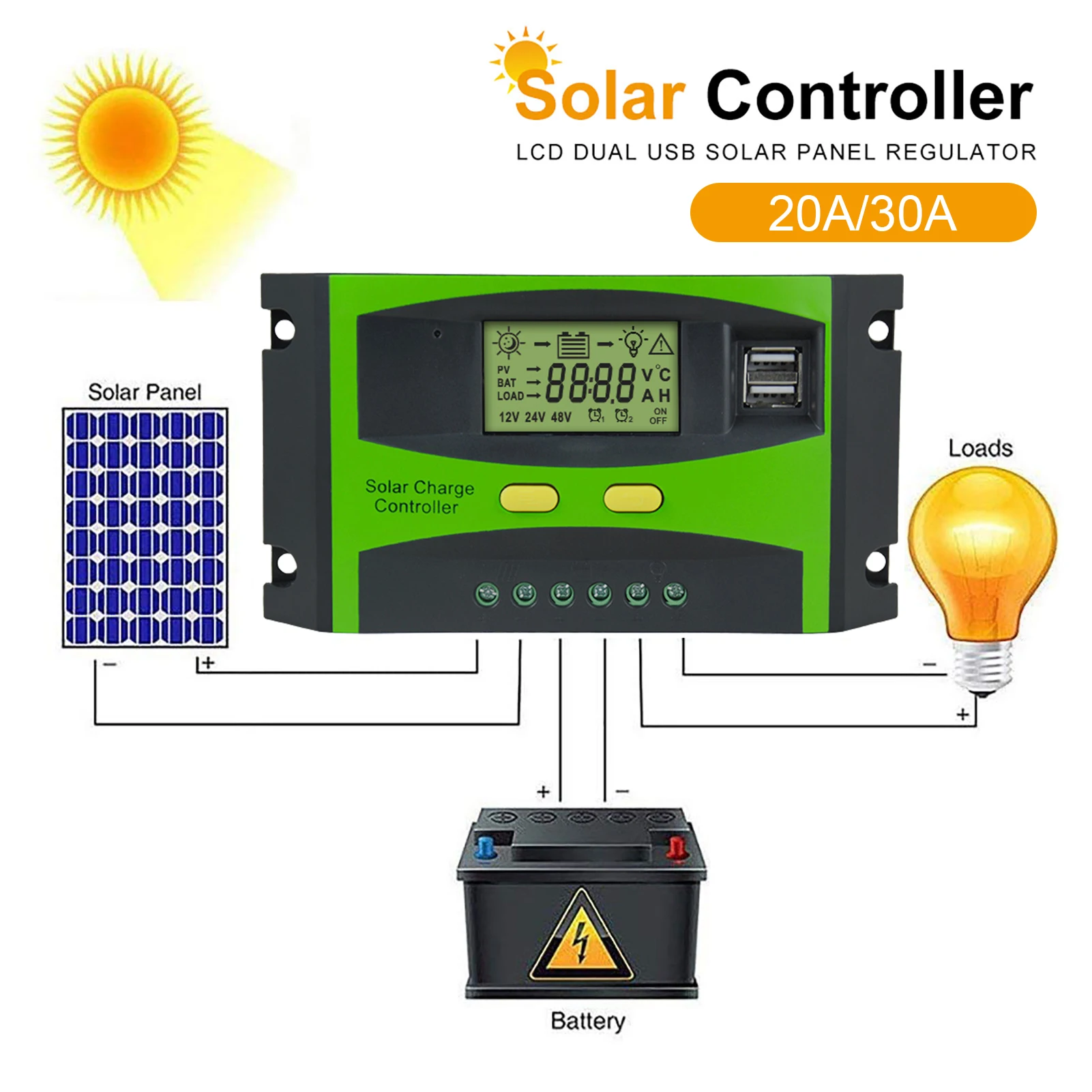 30 40 50 60 100a Mppt Solar Charge Controller Dual Usb Lcd Display 12v 24v Auto Solar Cell Panel Charger Regulator Charge Aliexpress 30 40 50 60 100a Mppt Solar Charge Controller Dual Usb Lcd Display 12v 24v Auto Solar Cell Panel Charger Regulator Charge Aliexpress