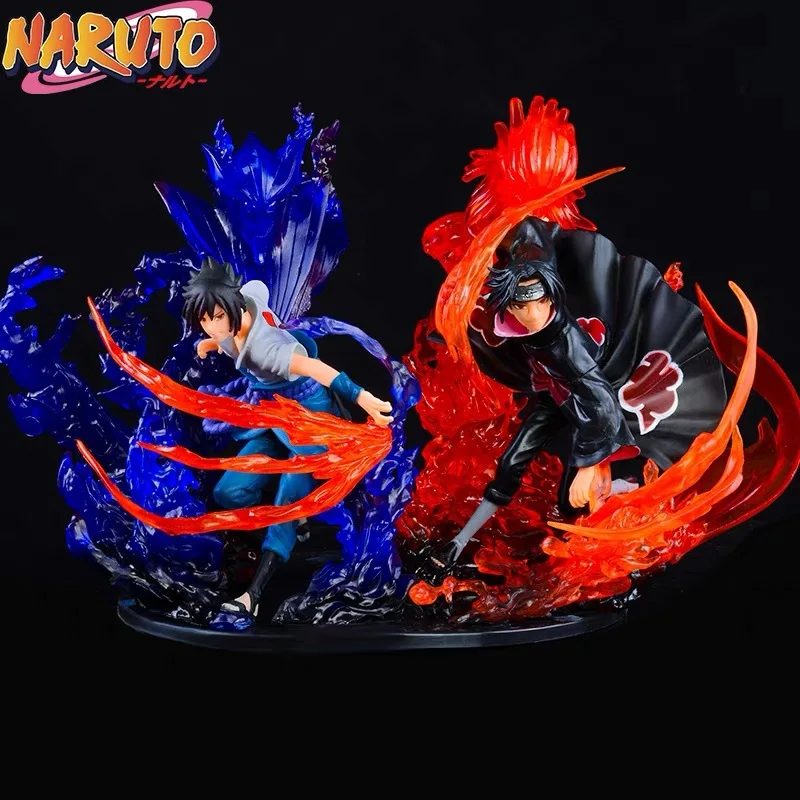 

22CM Anime Naruto Figure Uzumaki Uchiha Sasuke Uchiha Itachi PVC Model Figural Aldult Children Toy Car Decoration Christmas Gift