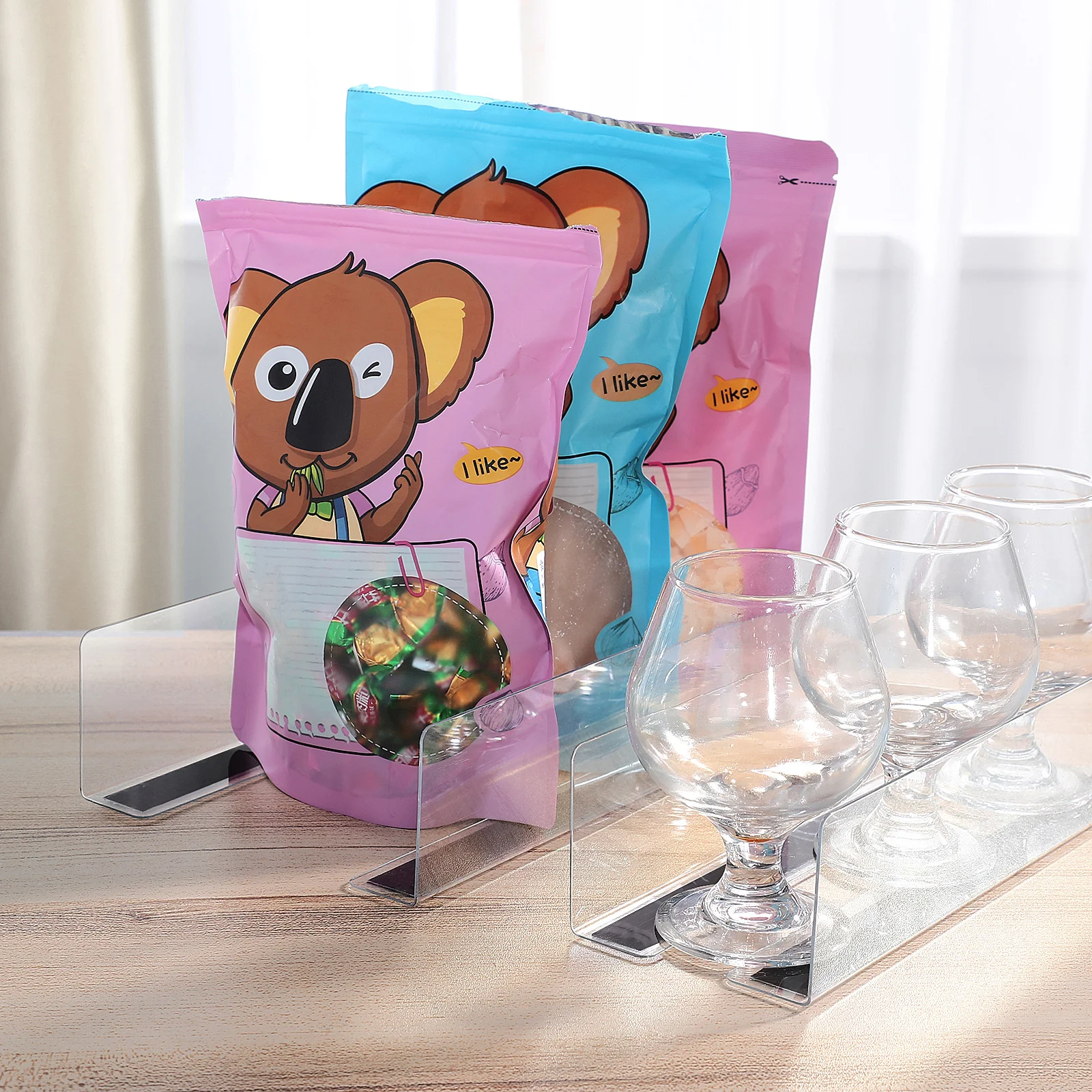 10 Pcs Dividing Partition Shelf Dividers Acrylic Clear Pvc Closet For Wood Shelves Wire Shelving Product Partition Baffle Set 2
