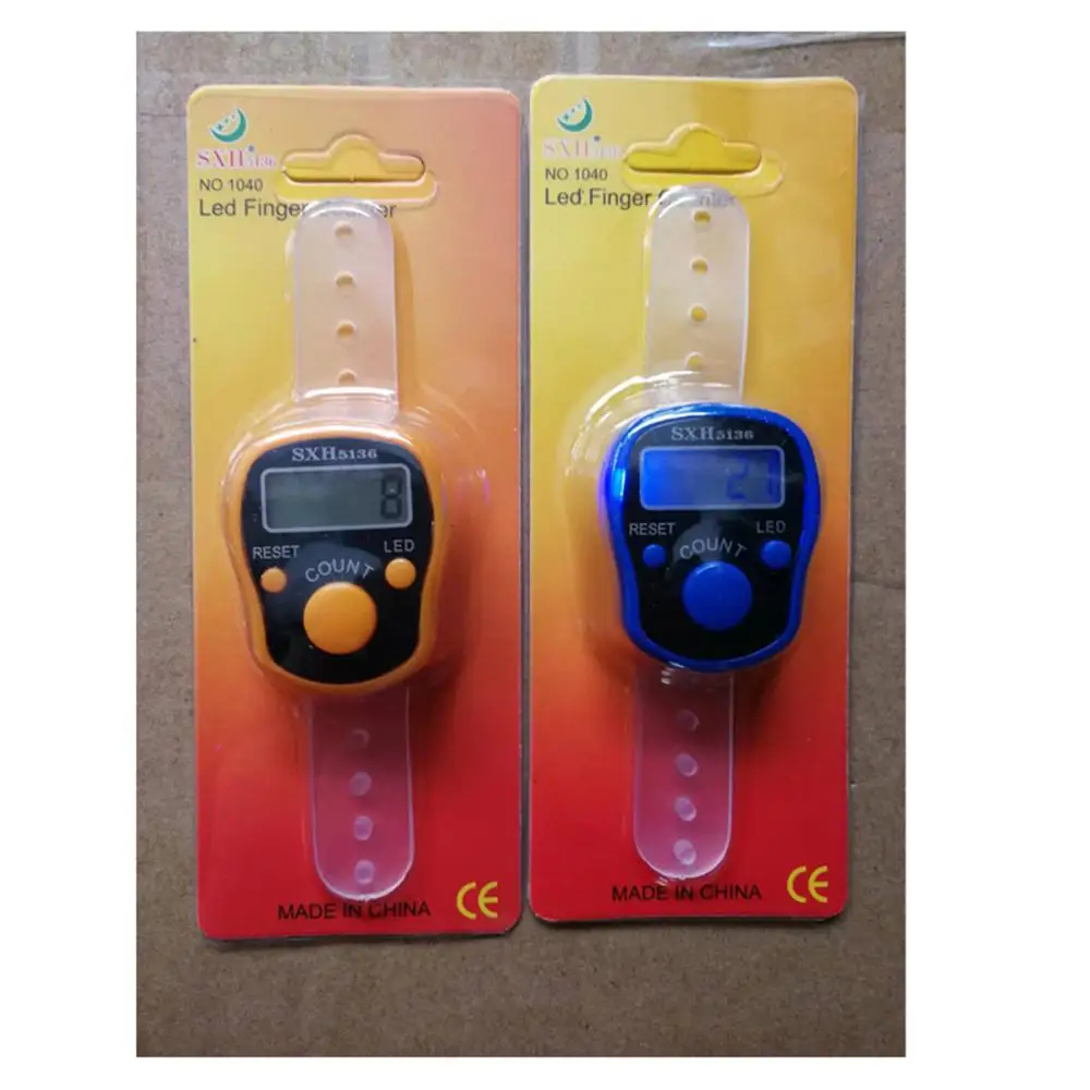 Description Picture 2 of item1~10PCS Finger Counter w/ Compass Islamic Tasbih Bead 5 Digital LED Electronic Handheld Tally Counter Clicker counter ring