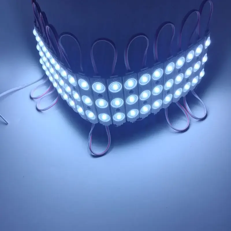 10pcs/lot NEW 2835 3LED injection led module 12V lens Waterproof IP65 160 degree 1.5W white LED sign shop banner brighter led modules,led module