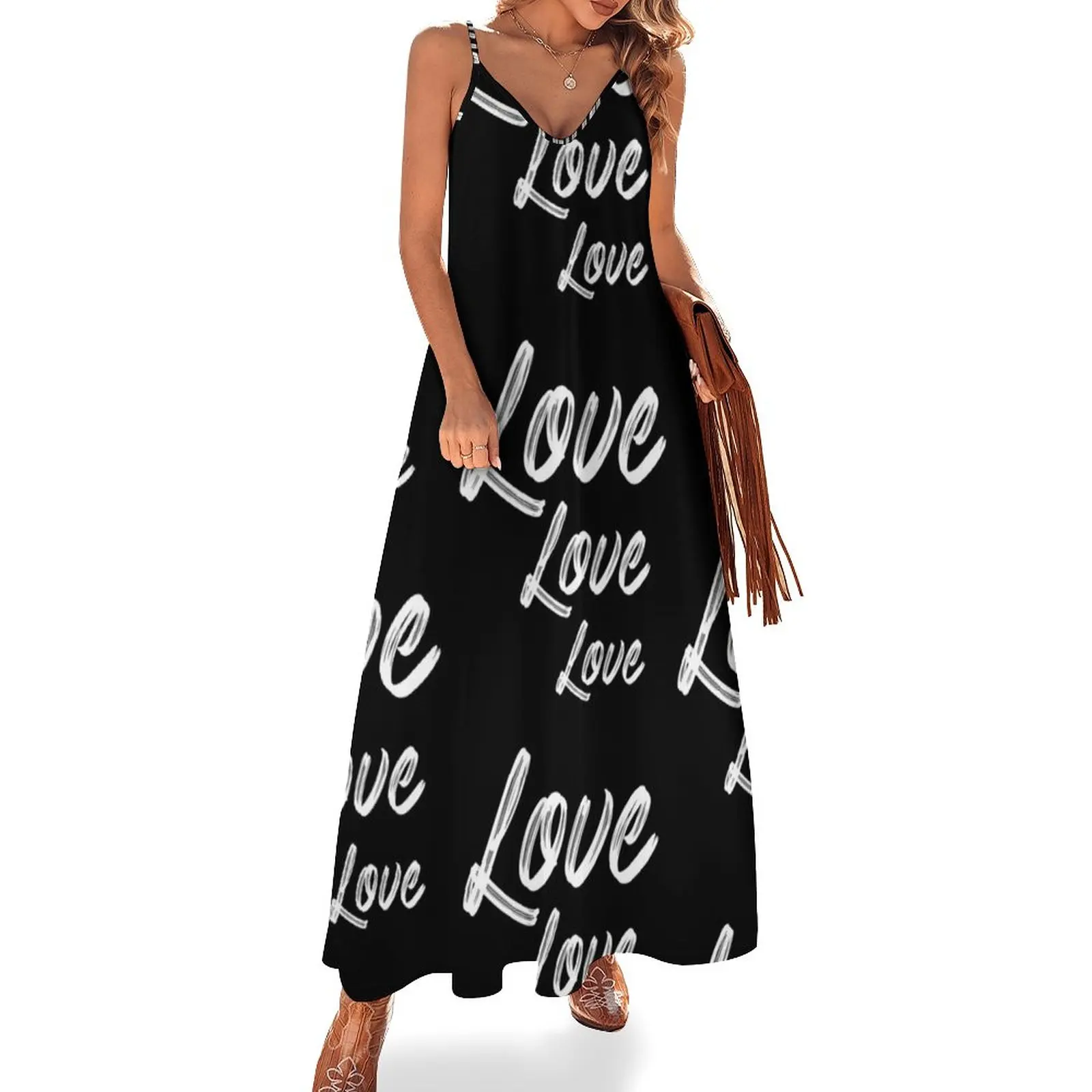 

Love (White) Sleeveless Dress dress summer 2023 women evening dress ladies