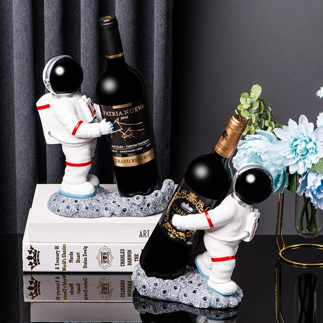 Creative silver plated astronaut Wine rack Display shelf Wine cabinet  Ornament Home decor accessories Livingroom decoration Gift - AliExpress