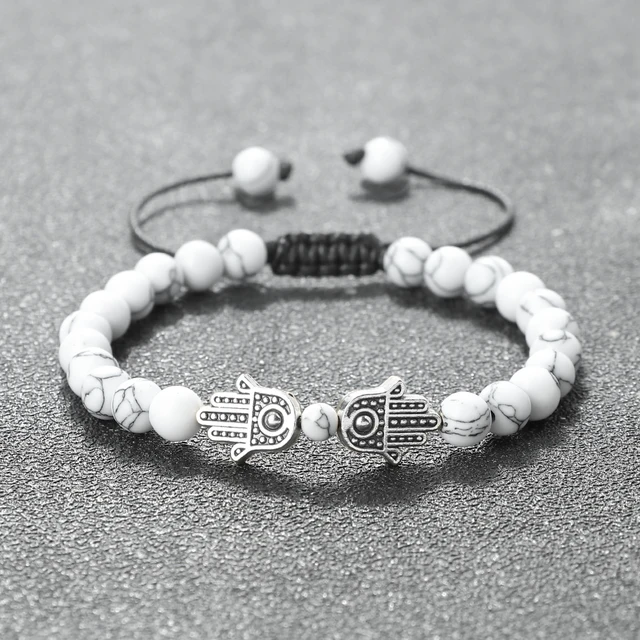 97936-51e7ce.jpg Bracelet pendentif main de Hamsa en perles naturelles œil de tigre et pierre de lave, tressé, pour femmes, hommes, couples, bijou porte-bonheur et protection, cadeau